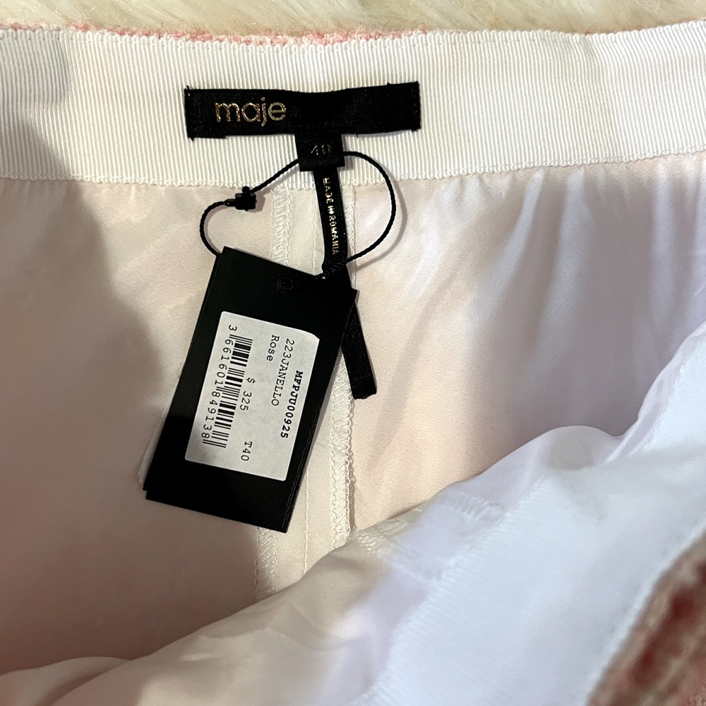 MAJE Janello Pink Mini Skirt, Size L (fits M-L) - Picture 9 of 13